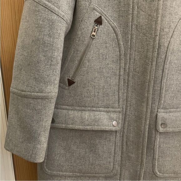 J. Crew Chateau Parka Stadium Italian Wool Coat SZ 4 - Picture 7 of 9